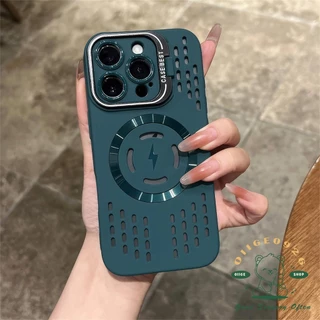 เปลือกระบายความร้อนแม่เหล็ก เคสโทรศัพท์ iphone16 Pro Max 15 14 13 12 11 ปลอกสําหรับเคส iPhone ซิลิโคนนุ่ม TPU กันกระแทก
