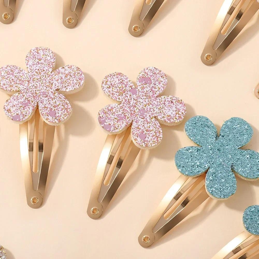 10/24 ชิ้นดอกไม้เงากระต่าย BB กิ๊บติดผมชุดสําหรับเด็กทารกน่ารัก Handmade Hairpins Barrettes Headwear เด็กอุปกรณ์เสริมผม - รูปที่ 5