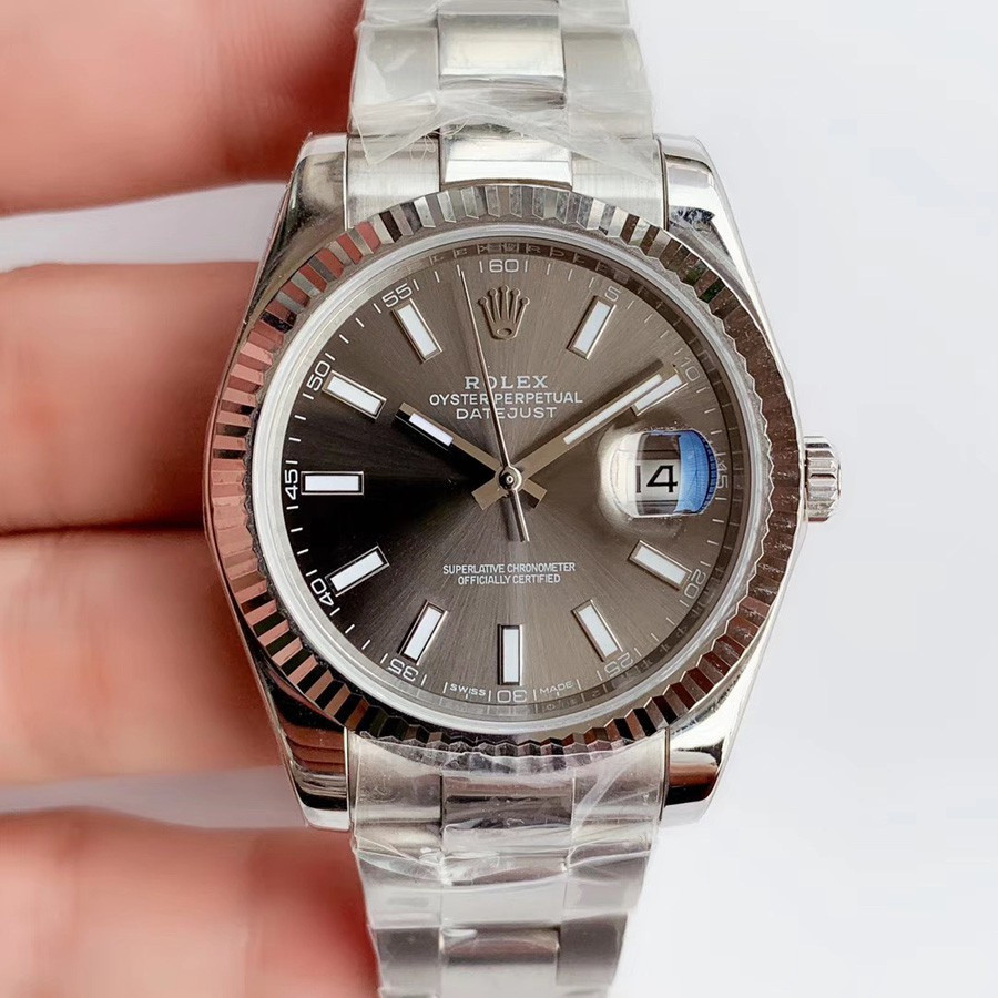 Rol Factory Noob V3 Dat-eju-st II 126334 นาฬิกา 41MM SS 904L Rhodium