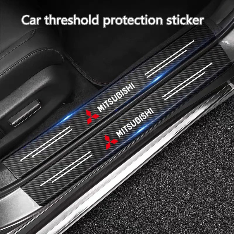 นัสต้า สติ๊กเกอร์ป้องกันขอบประตูรถยนต์คาร์บอนไฟเบอร์ ขนาด 60X7CM สำหรับ Mitsubishi Asx Lancer Pajero