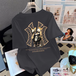 🌷Su.Tee🌷 เสื้อยืด oversize unisex สตรีทแฟชั่น โคตรนุ่ม เนื้อผ้าฝ้ายผสมโพลีเอสเตอร์ ลาย "DYN AMIC NY" สินค้าใหม่ 2025