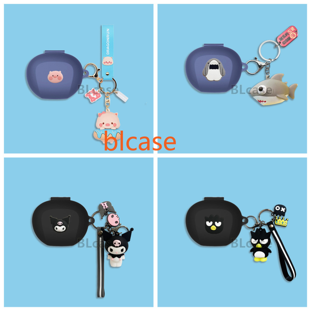 for Neobuds pro 3 Casing Cover Cartoon Silicone Earphone Shockproof Soft Sleeve Shark Pendant Noise-cancelling Bluetooth Headphone Protective Casing Cover