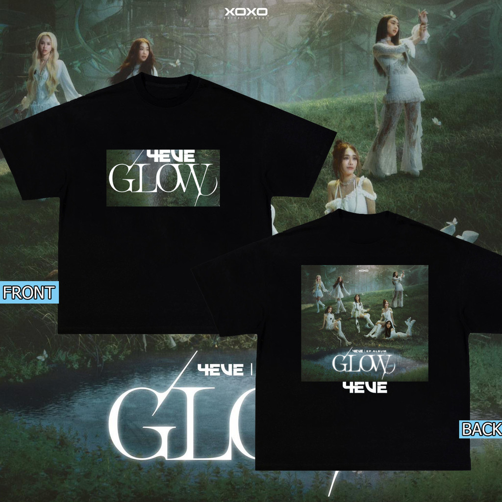 4EVE GLOW EP ALBUM T-shirt T-pop เสื้อยืดคอกลมผ้าฝ้ายแท้