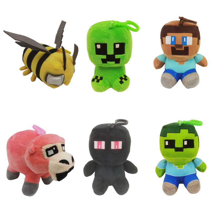 เกม Minecraft สินค้าแมวสไตล์ใหม่ Little Bee Salamander ตุ๊กตา Creeper ของเล่นตุ๊กตา
