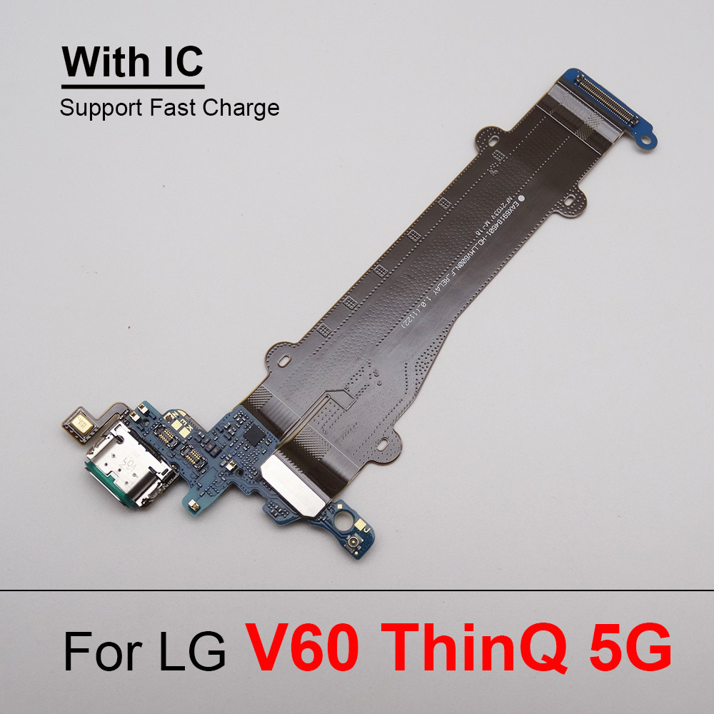 USB Charger สําหรับ LG V60 ThinQ 5G LM-V600 V600VM V600TM V600AM ชาร์จพอร์ตแจ็ค Dock Connector ไมโครโฟน Flex สาย