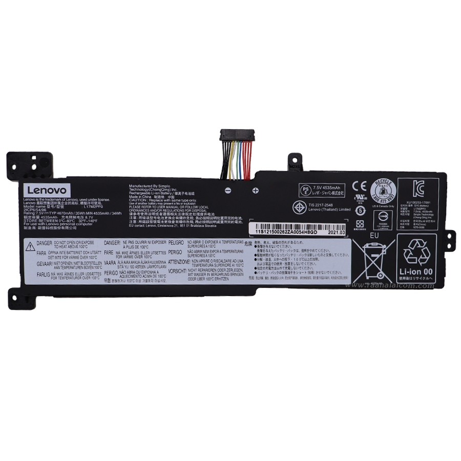 ( ส่งฟรี รับประกัน 1 ปี ) แบตเตอรี่ L17L2PF0 ของแท้ ( IdeaPad 330-15ARR 330G-15ARR L17M2PF0 L17M2PF1