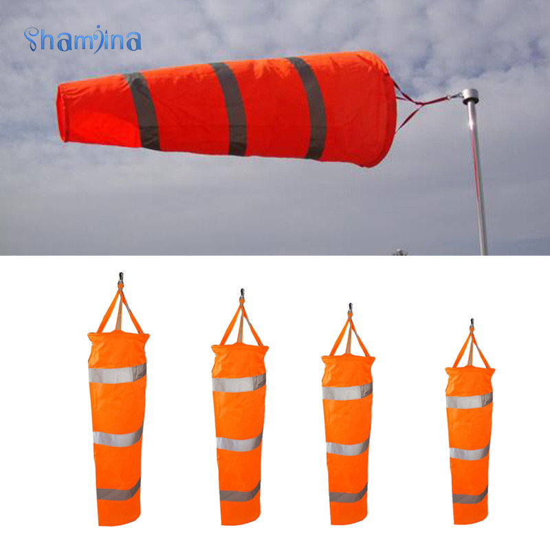 [Shamjina] Windsock กระเป๋าถุงเท้าลมกลางแจ้งเข็มขัดสะท้อนแสง Grommet 60 ซม. 80 ซม. 100 ซม. 150 ซม.