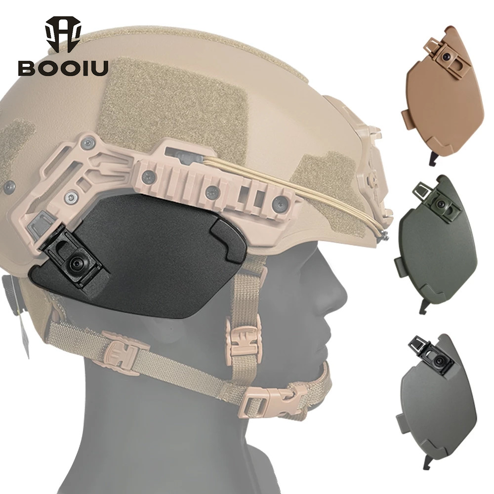 Booiu ยุทธวิธี Airsoft ป้องกันหู Earmuffs สําหรับ Wendy Ex หมวกกันน็อก 3.0 คู่มือรางด้านข้างหมวกกันน็อกอุปกรณ์เสริม