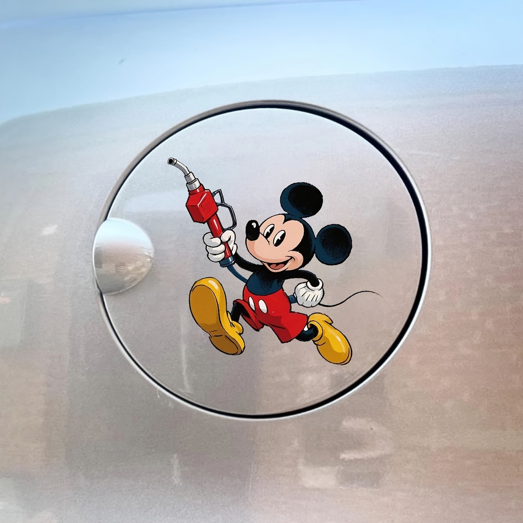 [พร้อมการอนุญาต] Disney Mickey Mickey Mouse 1 ชิ้นไวนิล Car Decal - ทนทาน Weatherproof Fuel Cap สติกเกอร์ & สติกเกอร์กันชนการ์ตูนออกแบบสําหรับรถยนต์รถบรรทุกรถจักรยานยนต์ Walls