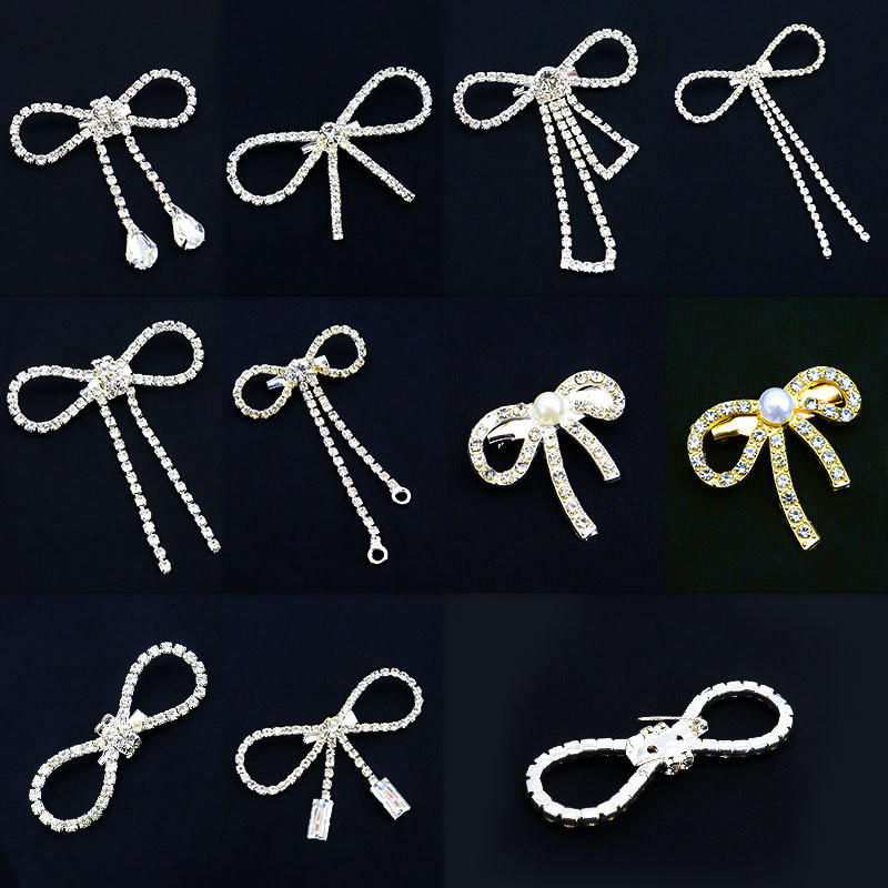 เข็มกลัดประดับเพชร   เข็มกลัดโบว์  เครื่องประดับแฟชั่น  พร้อมส่ง