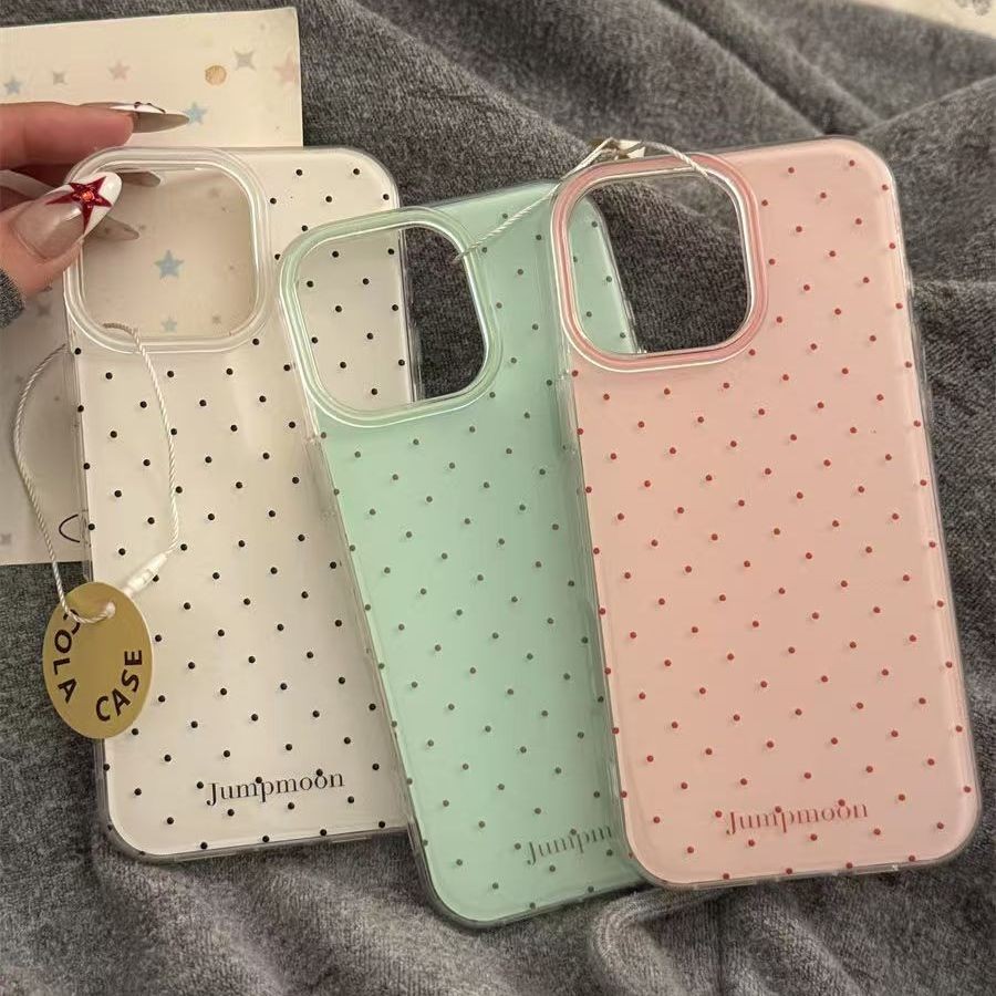 ฤดูร้อน Refreshing Polka Dot เหมาะสําหรับ Samsung s24ultra เคสโทรศัพท์ซิลิโคน s23 คู่หวาน s22 + บรรยากาศเรียบง่าย s21 ที่ไม่ซ้ํากันสนุก s20fe Healing s25 กันกระแทก a54a55a15a05