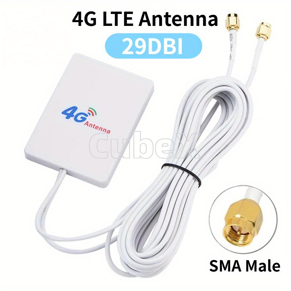 เสาอากาศ 4G LTE SMA ขั้วต่อชาย 29DBI 4G LTE เสาอากาศเราเตอร์ในร่มและกลางแจ้งสัญญาณโทรศัพท์มือถือเครื่องขยายเสียงสัญญาณ
