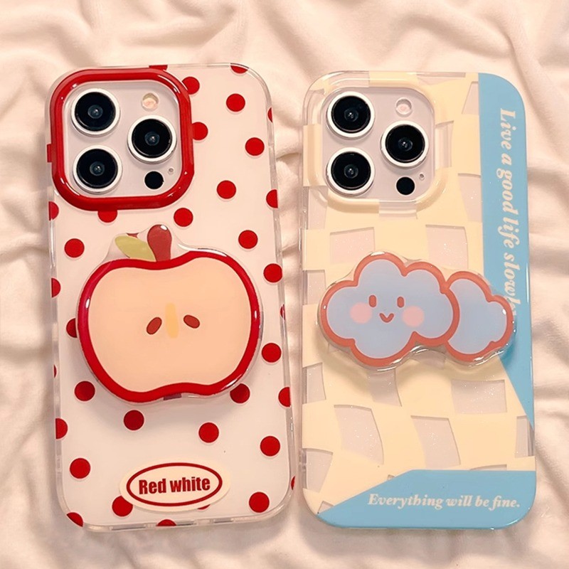 การ์ตูนน่ารัก Apple Cloud Backet Glitter สําหรับ IPhone 11 16 14 15 12 13 Pro XS Max XR X 7 8 6 Plus SE เคสโทรศัพท์หรูหราใหม่ IMD กรณีกันกระแทกป้องกัน Soft TPU Cover