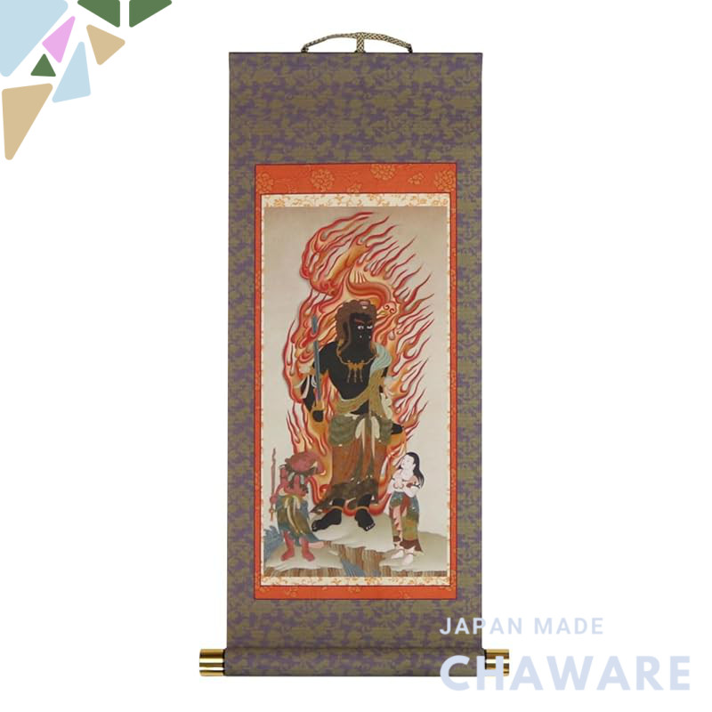 【made in japan】
Hanging scroll, kazu-kake (hanging scroll), mock mounting, Fudo Myoo, small size, sm