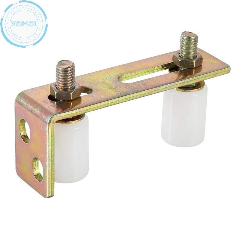Xo94ol 1 ชุดล้อ Patio Door Track Guide Rollers บานเลื่อนประตูท่องเที่ยว Rollers L-Pillar Bracket ปรับลูกกลิ้งไนลอนคู่ TH