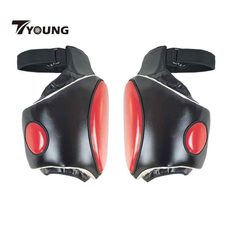 [มีจําหน่าย] Muay Thai Thigh Pad PU Leather Protective Gear Thigh Protector Pad Leg Kick Pad