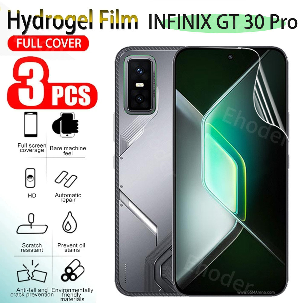 1-3 ชิ้นฝาครอบด้านหน้า Soft Hydrogel ฟิล์มสําหรับ Infinix GT 30 Pro 5G 2025 ป้องกันหน้าจอสําหรับ GT3