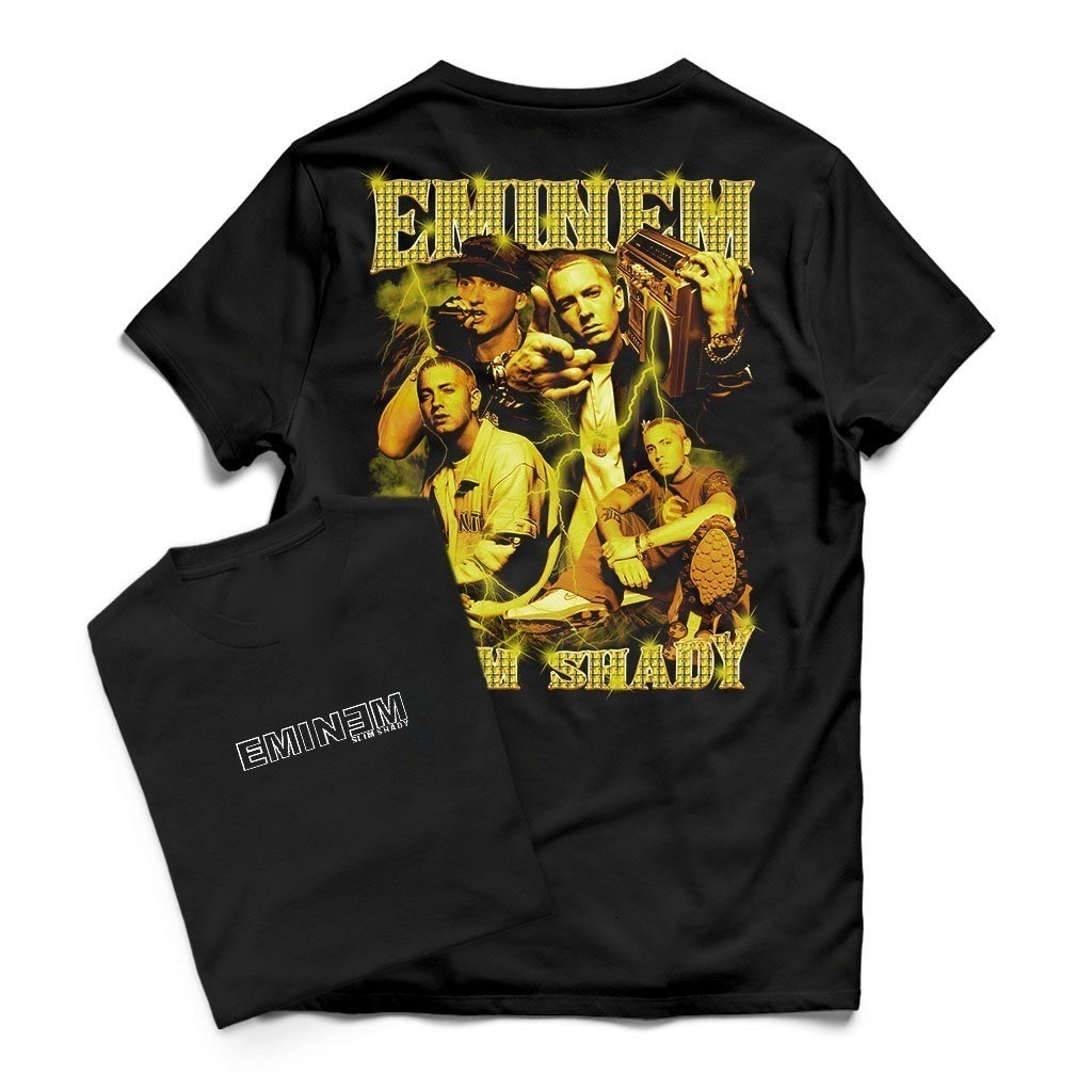 เสื้อยืดแขนสั้นใหม่ T-Shirtเสื ้ อยืดพรีเมี ่ ยมเสื ้ อยืดผู ้ ใหญ ่ Unisex EMINEM  เป็นกลาง