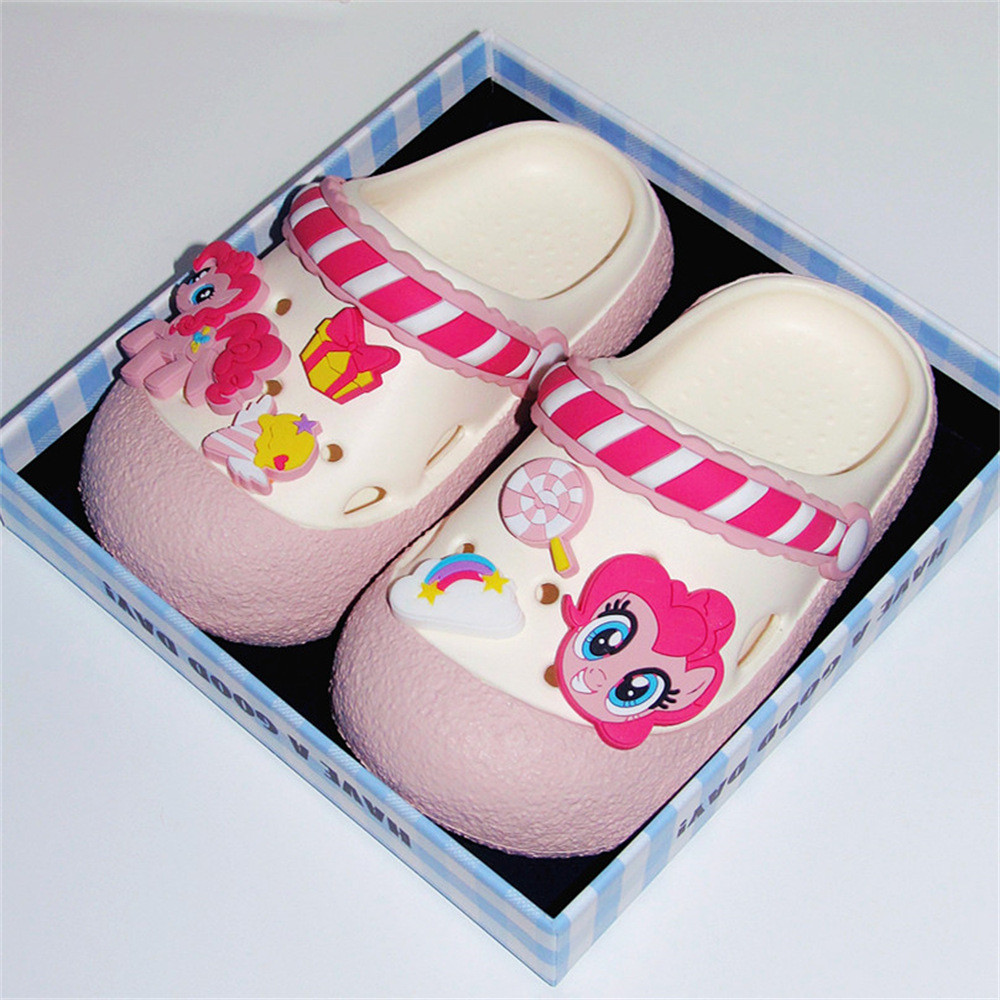 XIXITIAO รองเท้าแตะเด็กรองเท้าแตะเด็กผู้หญิงหัวใจ My Little Pony รองเท้าแตะ