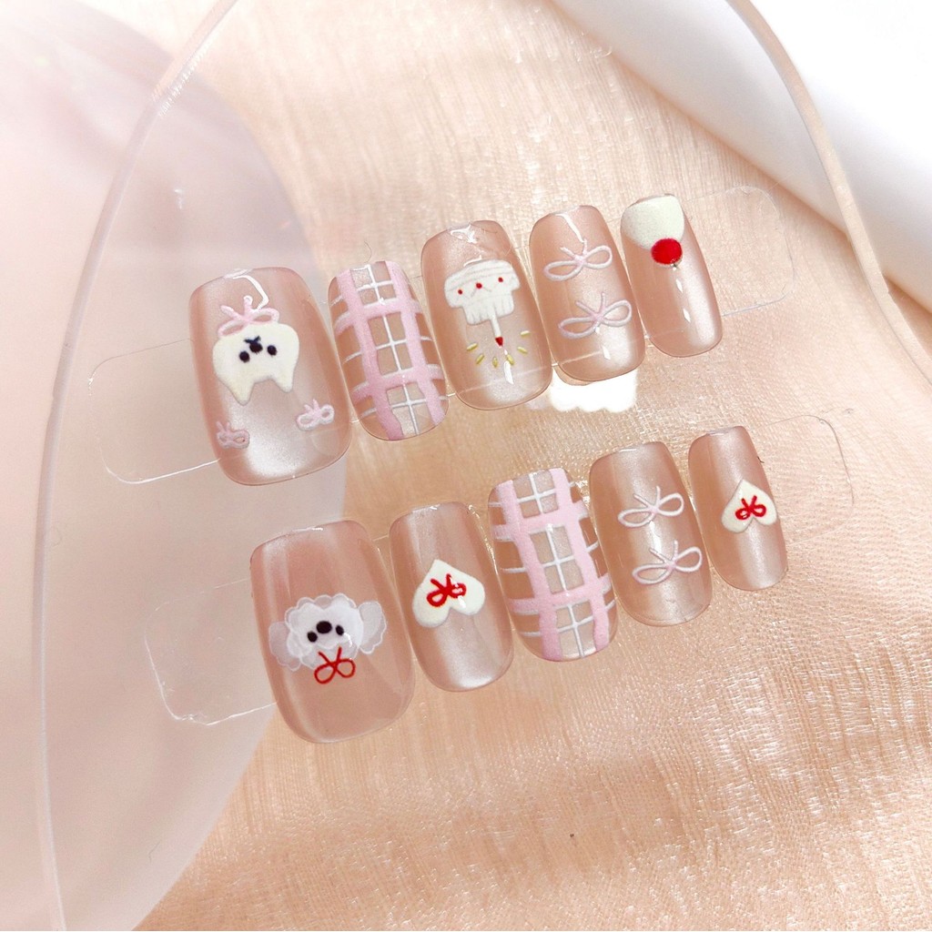 กดบนเล็บน่ารักกดบนเล็บ Cat Eye FM027