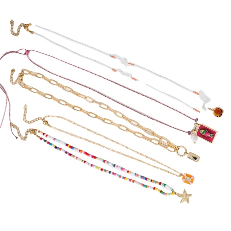 MOON Bohemian Sea Star Necklace Set 5 Handcraft Beach Party Supplies Accessories Accessories