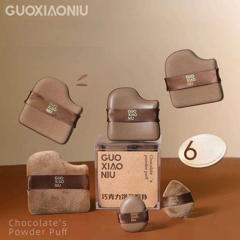Guo Xiaoniu Chocolate Puff Air Cushion Flocking Puff Mini Thumb รองเท้าแตะแต่งหน้า