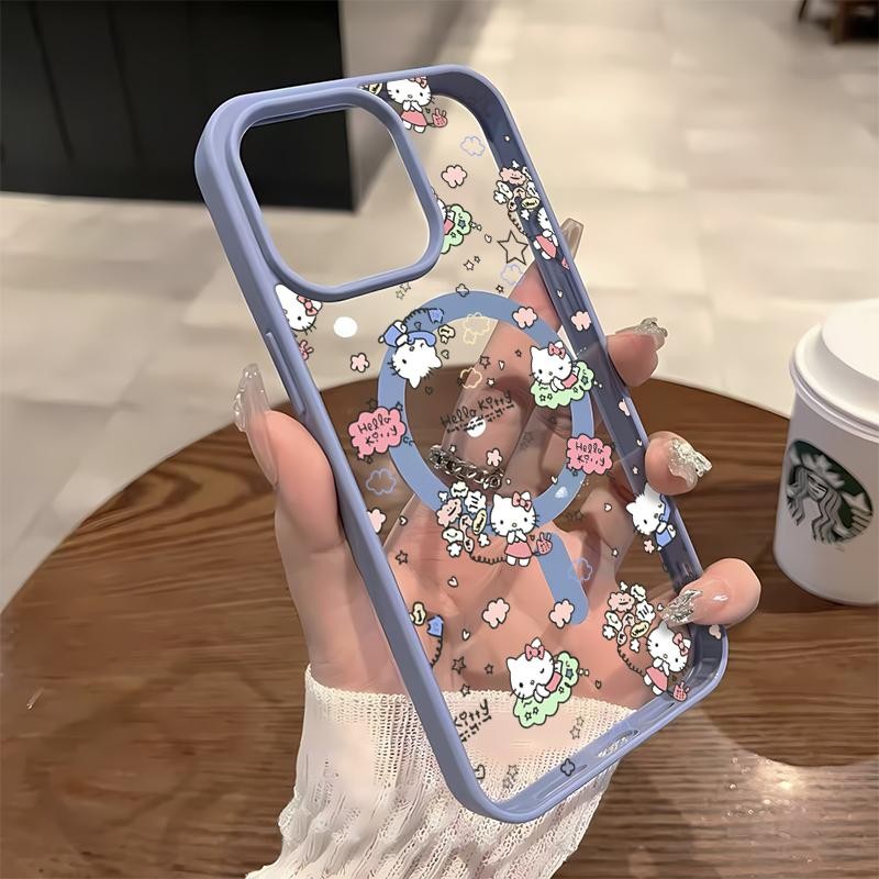 สําหรับ Iphone 11Pro 13Pro 手机壳 11 12 13 14 15 16Plus 11 12 13 14 15 16PRO MAX Hello Kitty cloud การ์