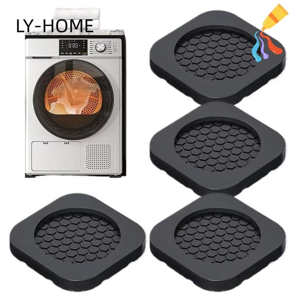 LY 4 ชิ้นเครื่องซักผ้าป้องกันการสั่นสะเทือนฟุต Pad, เงียบ Dampers Anti Slip ซักผ้า|แผ่นรองฝ่าเท้า, แผ่นยางเฟอร์นิเจอร์เพิ่มความสูงดูดซับแรงกระแทก|ตู้เย็น