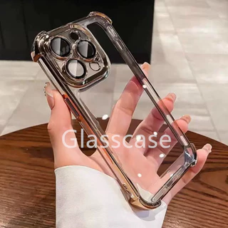 ปลอกสําหรับOppo A6 A6x A6t A6s A6c A6Pro A6tPro OppoA6 x Pro OppoA6Proใสเคสโทรศัพท์แฟชั่นคู่สี่มุมป้องกันการตกกันกระแทกCameเลนส์ป้องกันปลอกอ่อนฝาหลัง