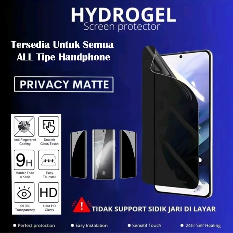 N/O- HYDROGEL MATTE SPY PRIVACY HONOR 7A 7S 7X 8A 8X 9i 9X 10 LITE HYDROGEL SCREEN GUARD PROTECTOR