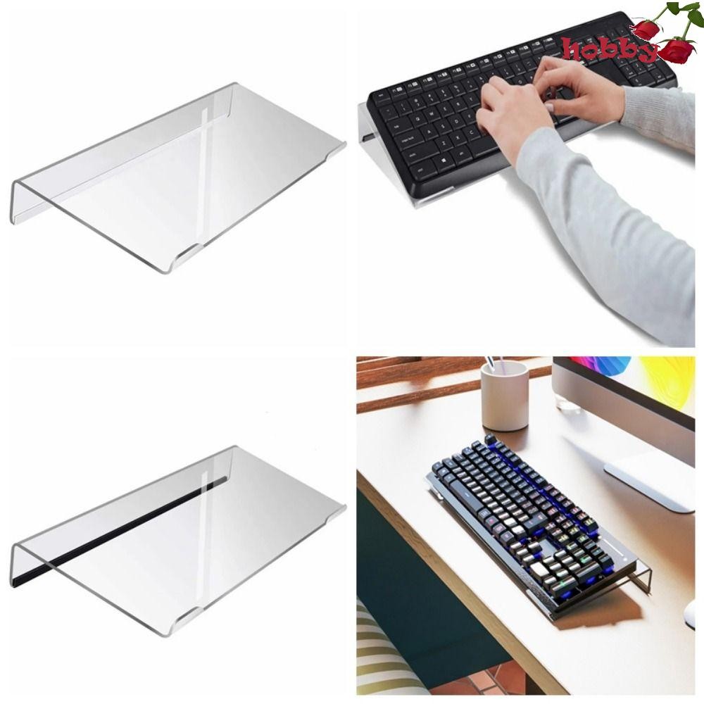 โฮบี้ ที่วางแป้นพิมพ์คอมพิวเตอร์, ขาตั้งแป้นพิมพ์อะคริลิคใสแบบเอียง, น้ําหนักเบาทนทาน เมือก-วัตถุประสงค์แบบพกพาถาดแป้นพิมพ์โต๊ะทํางาน