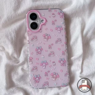 การ์ตูนคิตตี้แมวเมโลดี้โบว์น่ารักกราฟิติ เคส IPhone 17 11 15 13 14 16 12 Pro Max Air 7Plus X XR 6 8 15 16 14 Plus XS Max
