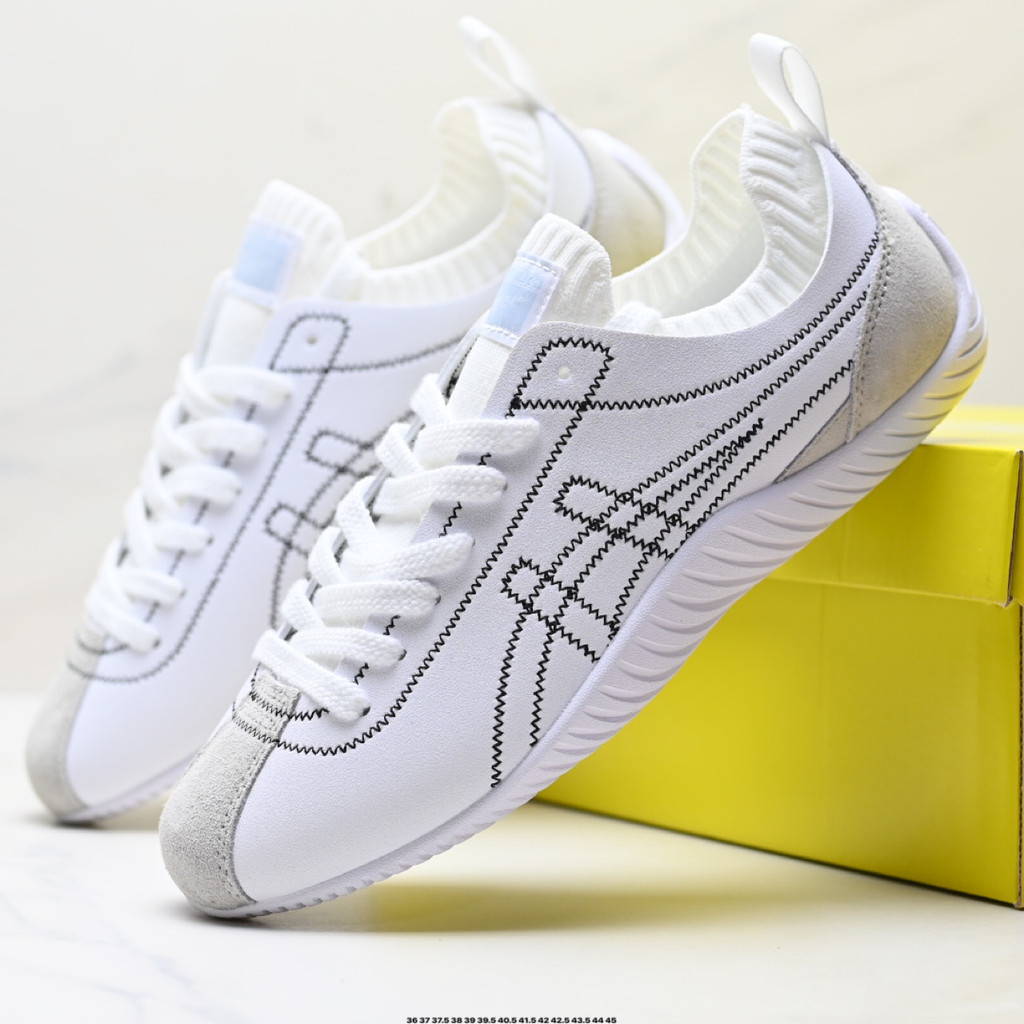 รองเท้า Onitsuka Tiger SCLAW White Black แบบไม่มีเชือก สำหรับผู้ชายและผู้หญิง