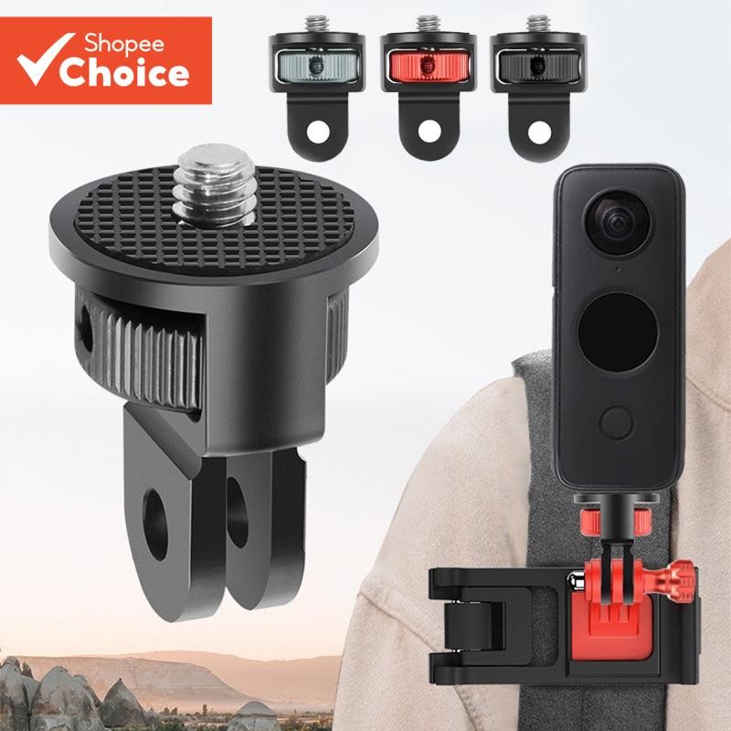 อลูมิเนียม 1/4 นิ้วสกรูขาตั้งกล้องอะแดปเตอร์ 360Rotating Mount สําหรับ Gopro Insta360 One X2 X3 Action 3 อุปกรณ์เสริมสําหรับกล้อง