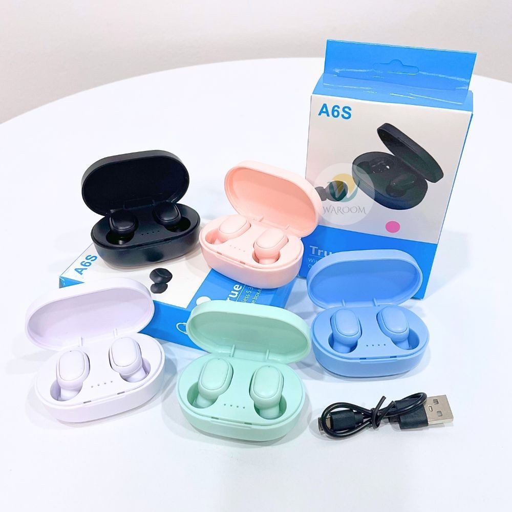 หูฟังบลูทูธ หูฟังไร้สาย A6S เชื่อมต่อได้ทั้งแอนดรอย/IOS สั่งการแบบกดปุ่ม บลูทูธ 5.0 ขนาดเล็ก น้ำหนักเบา รูปที่ 6