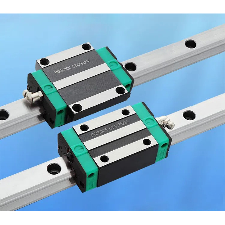 ตัวเลื่อนคู่มือตรง HGH15CA HGH20CA HGH25CA HGH30CA HGH35CA CC HGW15CC HGW20CC HGW25CC หน้าแปลนสแควร์