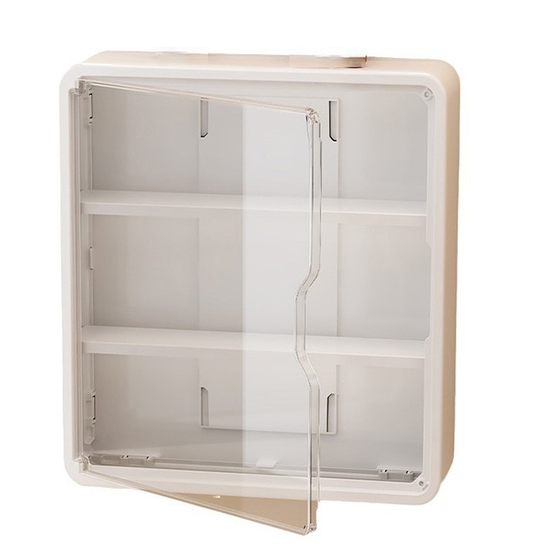 ตู้ยาแบบติดผนัง กล่องเก็บยา ABS คุณภาพดี ขนาด 30x30x8cm รูปที่ 5