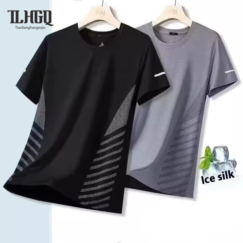 TLHGQ Men ‘S Cooling Quick-Dry T-Shirt – Summer Athletic Short Sleeve Tee, Plus Size Moisture-Wicking Top For Running & Outdoor Sports – โปรปัง