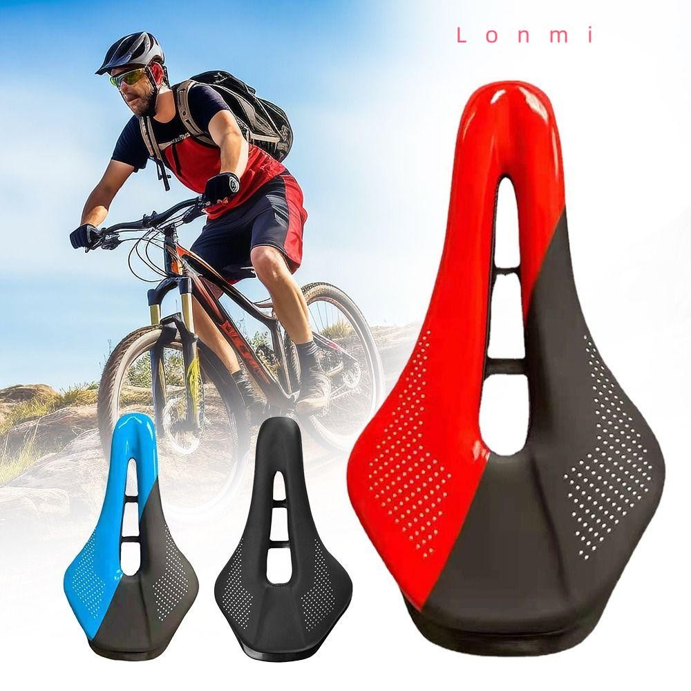 LONMI Bike , เบาะปั่นจักรยานหนัง PU ป้องกันการลื่นไถl ระบายอากาศ