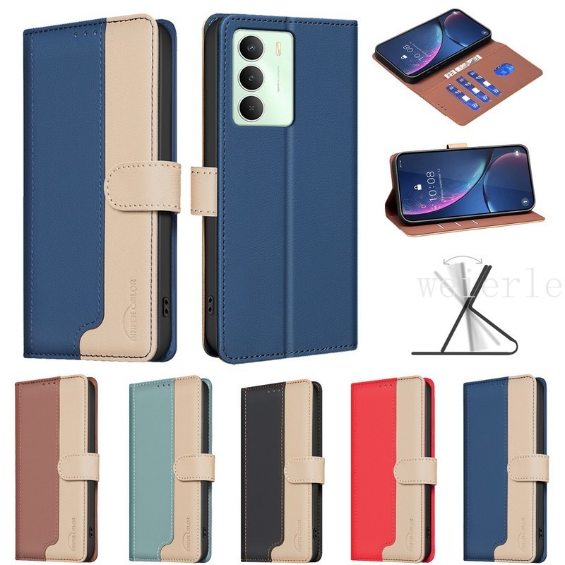 สําหรับRealme 14X 5GกรณีSplicingแม่เหล็กหนังสําหรับRealme 14 13 12 5GกรณีRealme 14 Pro 5Gกระเป๋าสตาง