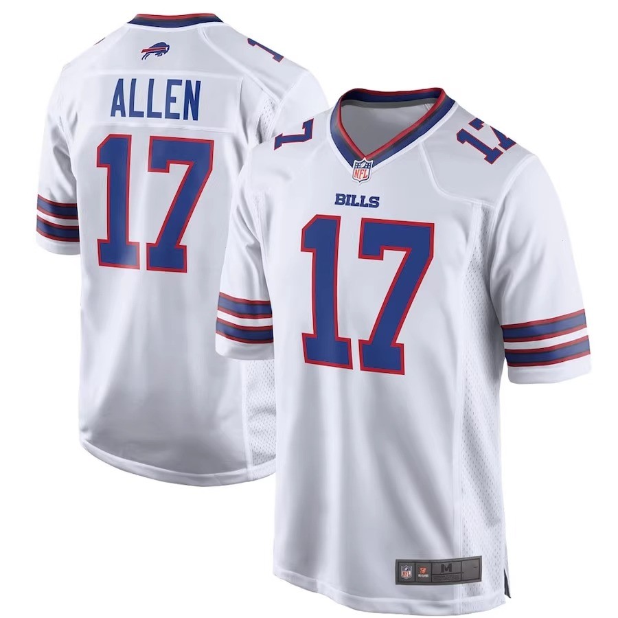 เสื้อรักบี้ Buffalo Bills เบอร์ 17 Josh Allen ปัก Jersey Men