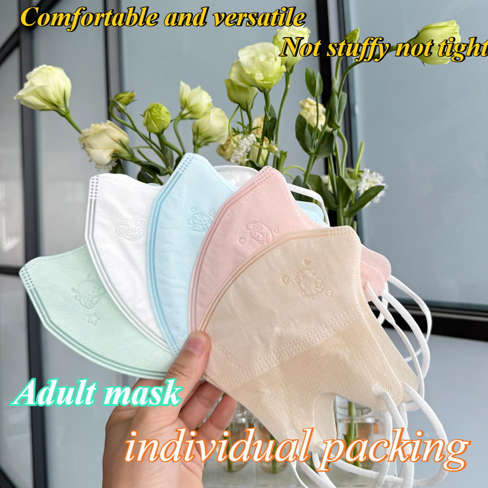 SANRIO หน้ากาก ซานริโอ แบนสําหรับผู้ใหญ่ 50 ชิ้นในสีต่างๆบรรจุแยกชิ้นในการออกแบบ 3ง สามมิติแบบสบาย ๆ และหลากหลาย