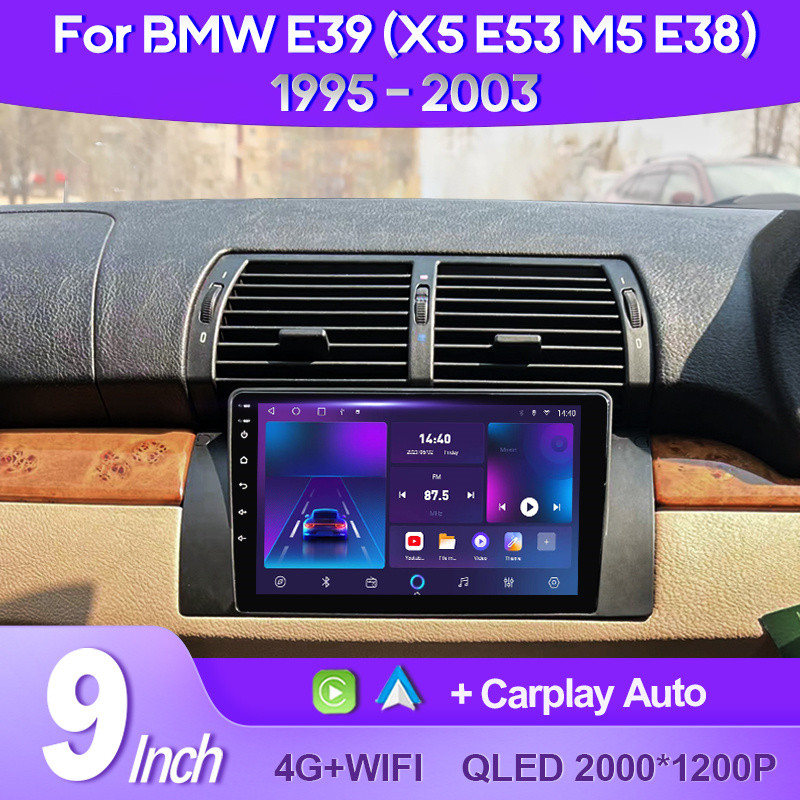 QSZN สําหรับ BMW 5 E39 1996 - 2003 E53 X5 M5 2K QLED Android 13 รถวิทยุเครื่องเล่นวิดีโอมัลติมีเดียG
