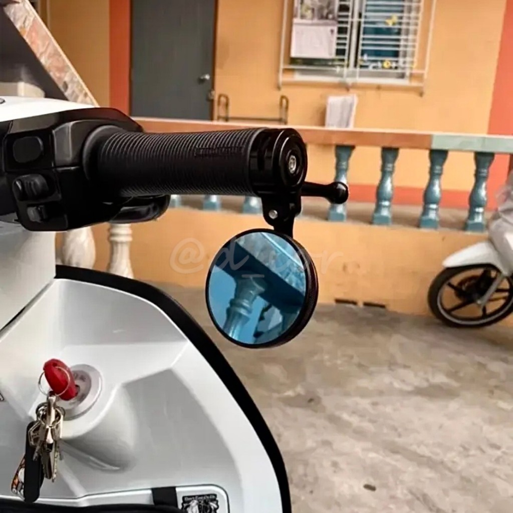 รับประกัน！กระจกปลายแฮนด์ R-Mini สำหรับ Lambretta & Vespa สปอร์ต ดีไซน์สวย งาน CNC คุณภาพ แข็งแรงทนทาน : Pocenti Scooters