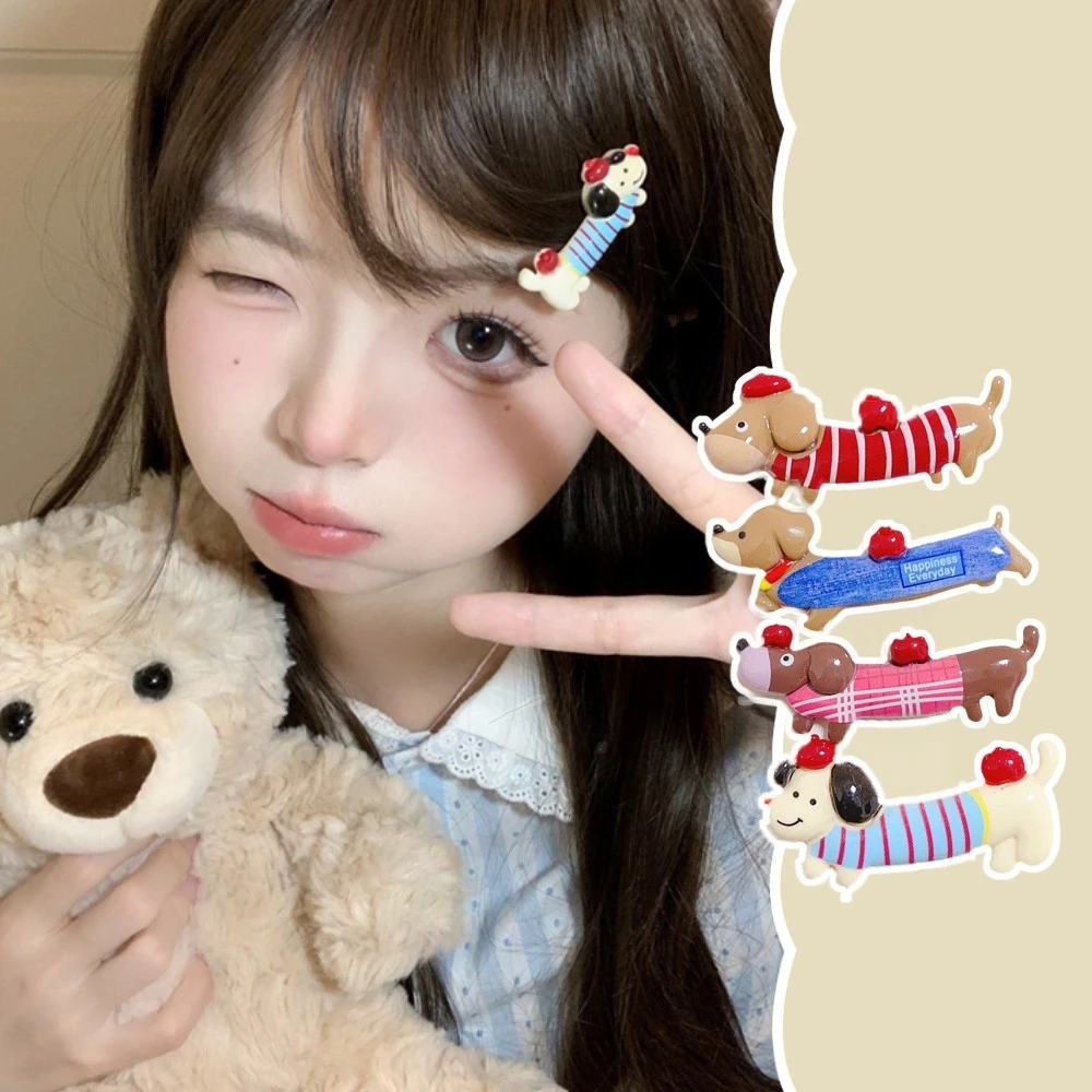 กิ๊บติดผมสัตว์ดัชชุนสีสันสดใสน่ารักสำหรับเด็กผู้หญิงสไตล์เกาหลี