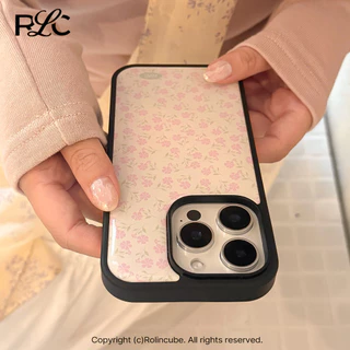 Huiwanju ดอกไม้สําหรับ iPhone16ProMax โทรศัพท์มือถือกรณีอีพ็อกซี่ iPhone16Pro ง่าย ins เหมาะสําหรับ 14Pro ขอบดํา 14ProMax รวมทุกอย่าง 15Pro/15ProMax