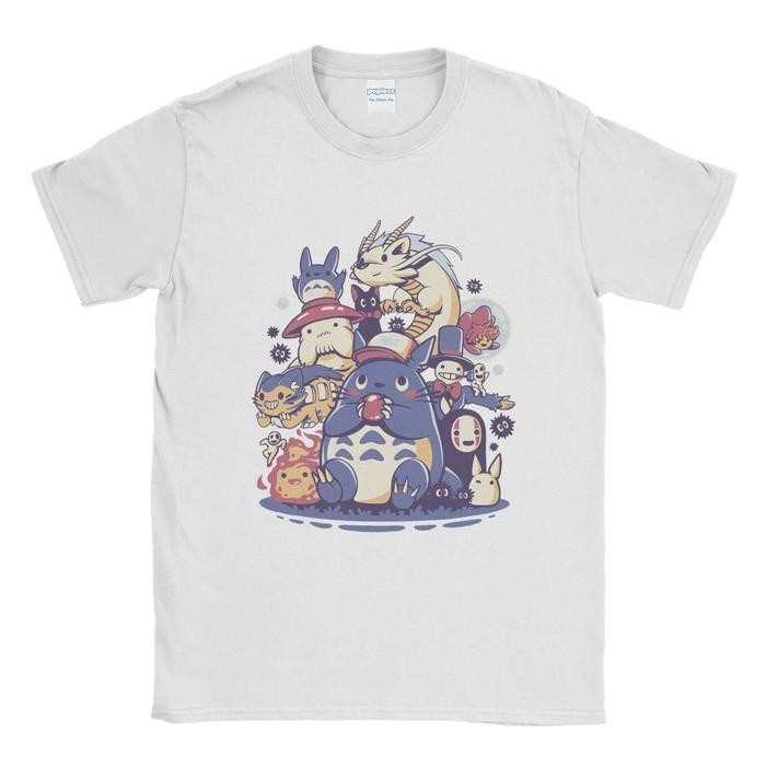 เสื้อยืด เสื้อยืด Studio Ghibli Character - สีเทา แขนสั้น XS