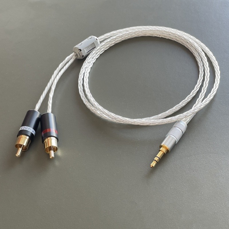 Acrolink Acrolink High Purity Single Crystal Silver One Point Two Audio Cable 3.5 ถึง Double Lotus Signal Cable 3.5 มม. ปลั๊ก 2RCA สายสัญญาณ
