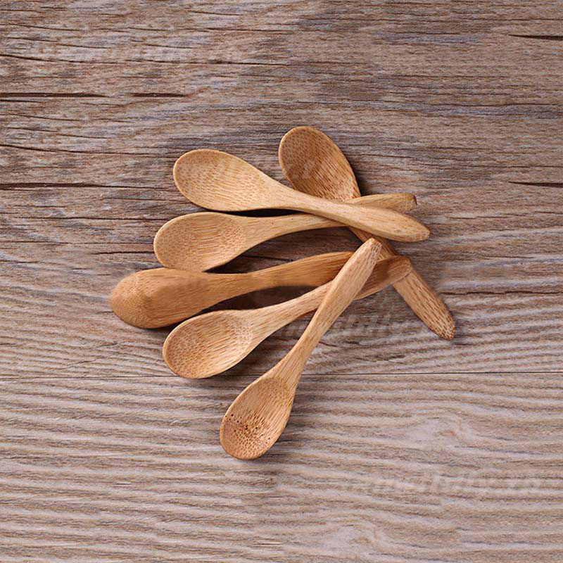 💕SW💕 ช้อนไม้ไผ่ขนาดเล็ก ช้อนกาแฟ ช้อนขนม ช้อนปรุงรสไอศกรีม ช้อนหางแหลม ถูกสุดๆ - รูปที่ 5