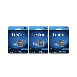 LEXAR MicroSD 633x 128GB/256GB/512GB (เอสดีการ์ด) UHS-I U3 V30 wAdapter RW100/45MB/s (เมมโมรี่การ์ด)
